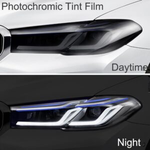 Premium Photochromic TPU Headlight & Taillight Protection Film (Self-Healing Tint)